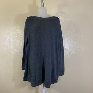 Karen Scott Women's Size Large Pullover Sweater Grey Long Sleeve Thin